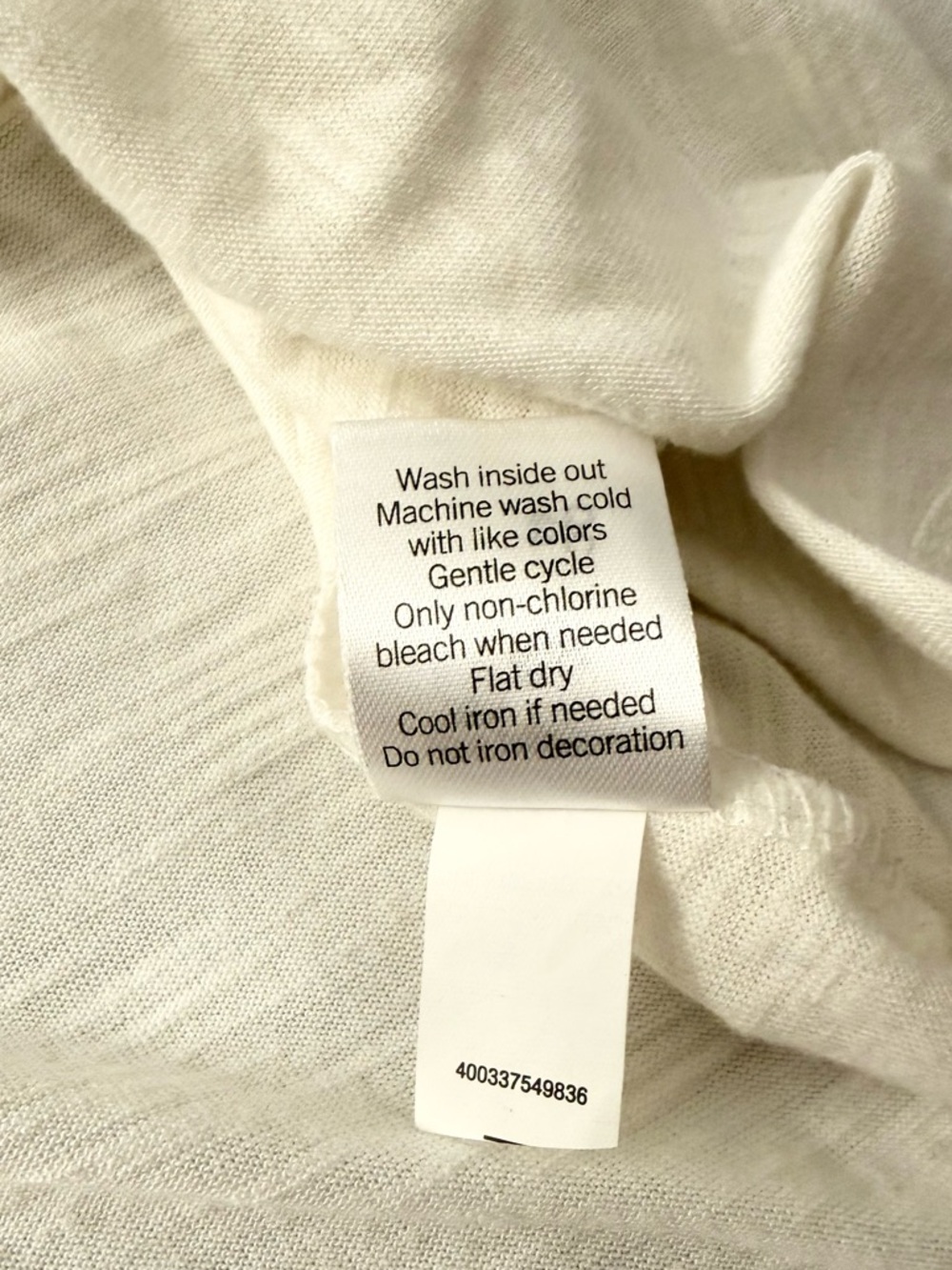 Apt. 9 Cream Tee with Gray Floral Metallic Print - Picture 8 of 8